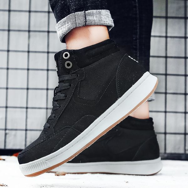

Band Super Warm Men Winter Leather Boots Cow Suede Canvas Men's Fur Boots Warm Snow Shoes Men's Ankle Snow Boot Plus Size 39-49