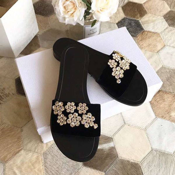 

women's sandals summer shoes platform ootwear wedge 2019 new spring summer slippers shoes woman cozy flats designer woman velvet, Black