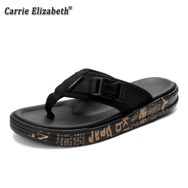 

summer beach lovers slippers men's slippers fashion indoor & outdoor flip flops men non-slide casual slipper size 36-44 t200408, Black