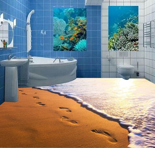 

self-adhesive] 3d beach 1216 floor wallpaper mural wall print decal wall murals