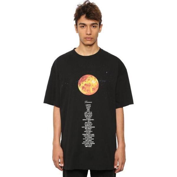 

vetements планета печатных футболка черный негабаритных хлопок футболки мужчины хип-хоп уличная топы с коротким рукавом o-образным вырезом п, White;black