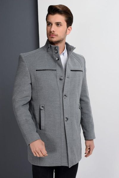 

dewberry male gray overcoat-1020001p8377, Black;brown