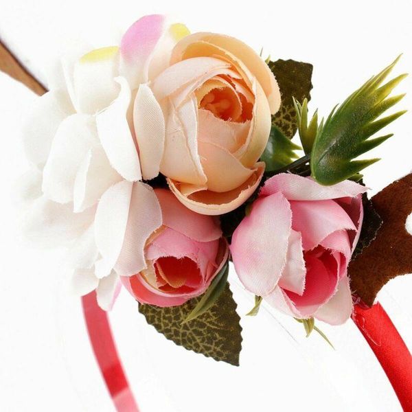 

готический рога оленя hornscc отделение цветка twig диапазона волос оголовье cosplay fancy head кристмас платья костюма hairband фото реквиз, Red;brown