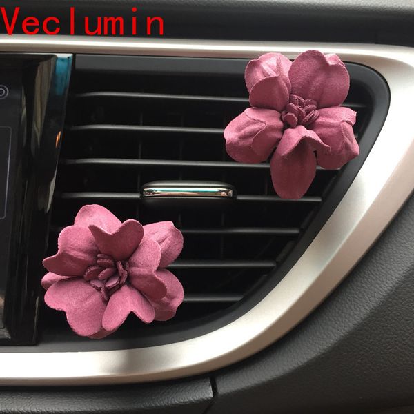 

3d handmade flower vent clip for car perfume air freshener inthe car fragrance diffuser auto interior decor accessory for girls