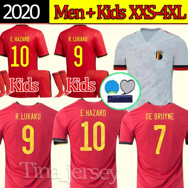 

2020 belgium home away lukaku hazard kompany de bruyne mertens soccer jersey 2019 man and kids kit sports football shirt, Black;yellow