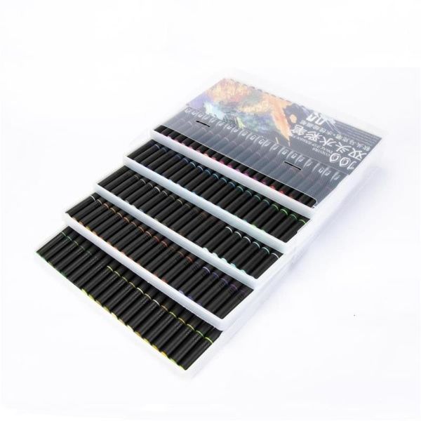 

100 color brush pen watercolor art marker pens for painting set professional water coloring set dual tip for school art supplies