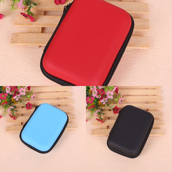 

portable data cable storage bag earphone wallet wallet eva coin purse pu earphone bag printing