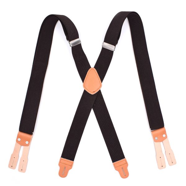 

2019 explosion models men and women 6 clip button straps leather casual men's strap clip fashion personality, Black;white