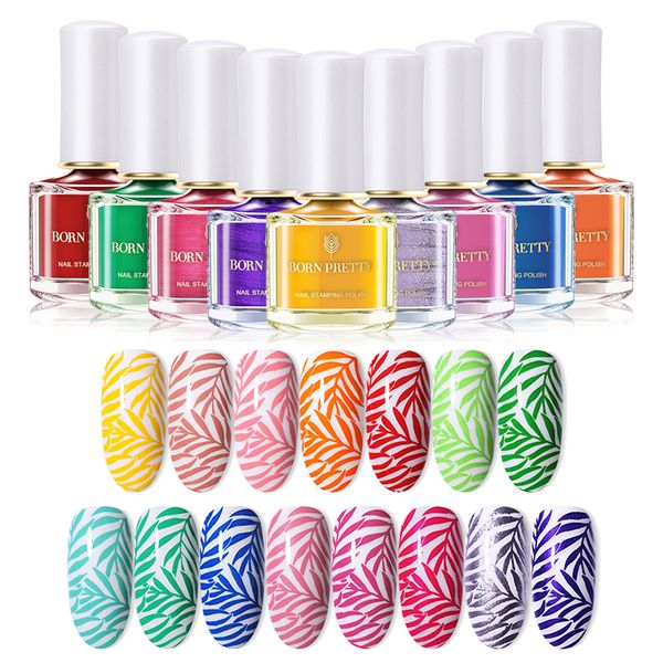 

born pretty 57 colors 6ml nail art stamping polish newly sweet style manicure plate printing varnish candy nail stamp lacquer