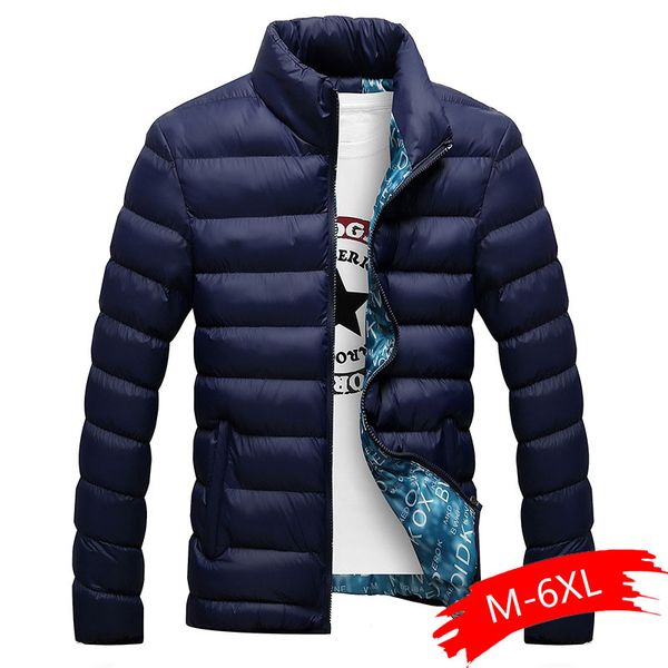 

winter jacket men 2019 fashion stand collar male parka jacket mens solid thick jackets and coats man winter parkas -6xl, Tan;black