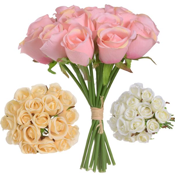 

18 head artificial peony flowers home garden wedding party bridal bouquet decor bouquet silk fake flowers favor flower ornament