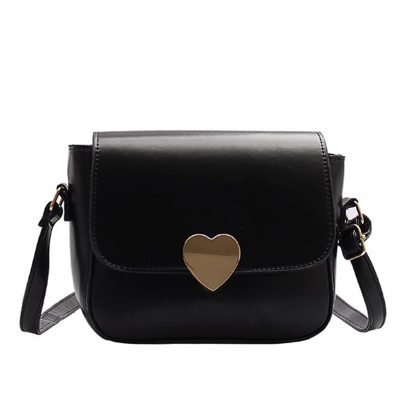 

vintage shoulder messenger bag women pu leather solid love buckle small crossbody bags fashion shoulder handbags