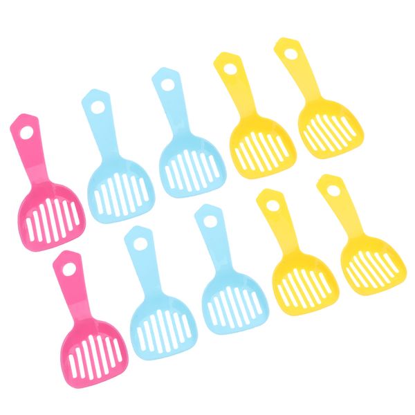 

10 pcs hamster litter shovel bath sand cleaner food spoon, random color