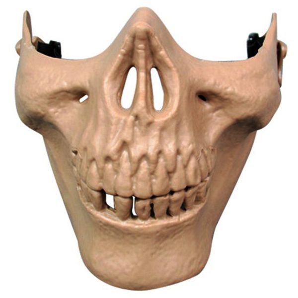 

mask skull skeleton paintball half face protect mask (khaki