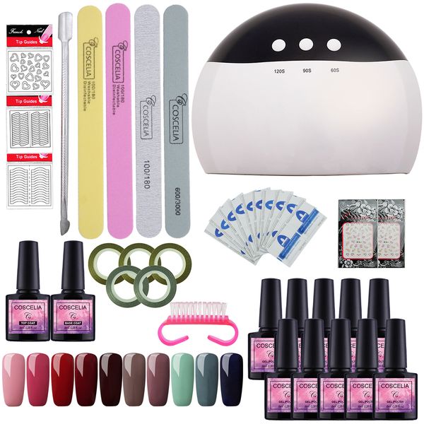 

ru warehouse coscelia nail gel polish manicure tools set nail drill machine kit for art gel varnish manicure set