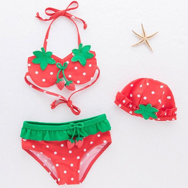 Kleidung Sert Erdbeere Bademode Bikini Kinder Mode Mädchen Kleinkind Schwimmen Set Kinder Badeanzug für Kinder Kleidung