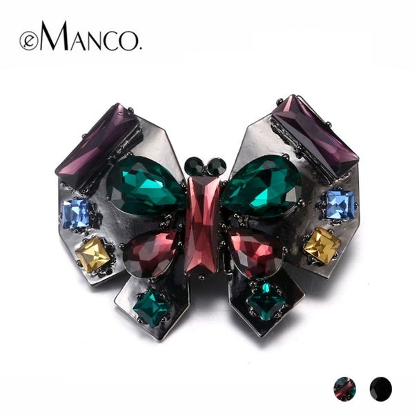 

emanco старинные 2 шт. кристалл животных бабочка брошь для женщин мода ювелирные изделия аксессуары rhinestonealloy y200323, Gray