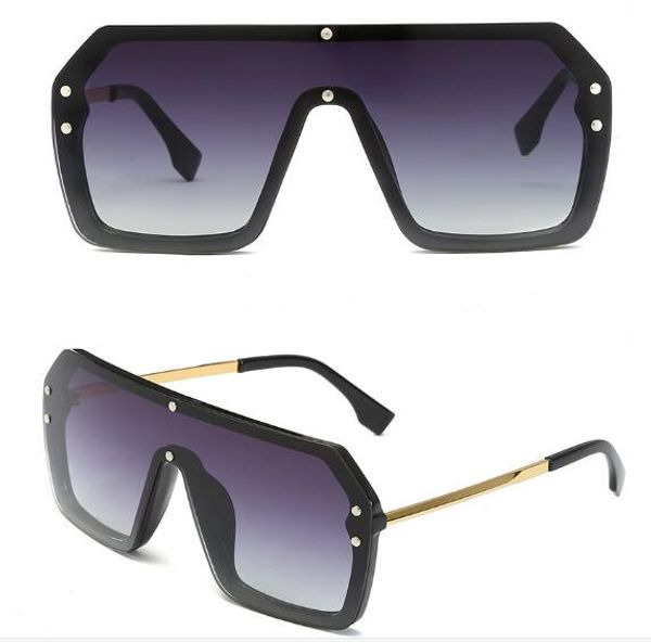 

new siamese ff trend box big box one lens men and women sunglasses, White;black