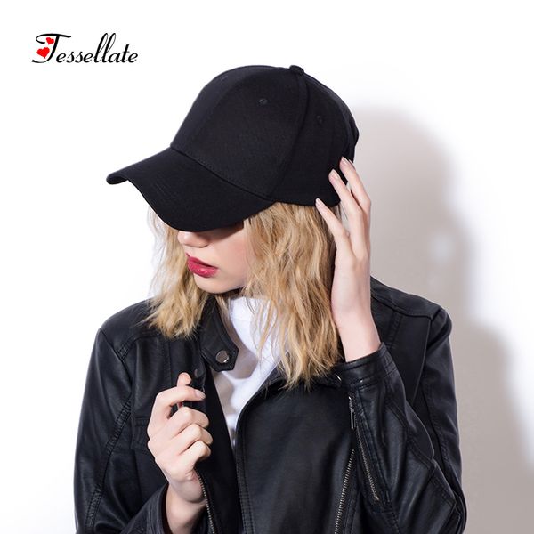 

tessellate casual 100% cotton adjustable baseball caps hip hop cap male simple snapback hat breathable truck hats t-014, Black;white