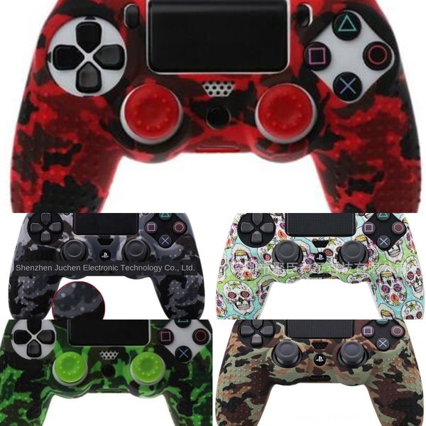

2yiov red skulls replacement touch upper housing shell case jdm-040 for ps4 pro ps4 slim controller soft jdm-050 jdm-055 sp4fs12