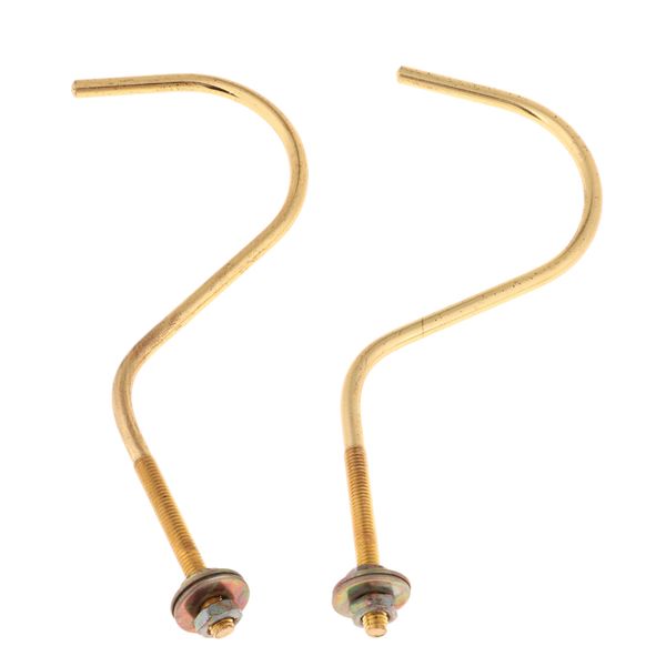 

1 pair brass billiards snooker pool table edge hook cue racks sticks holder mount bottom of the table
