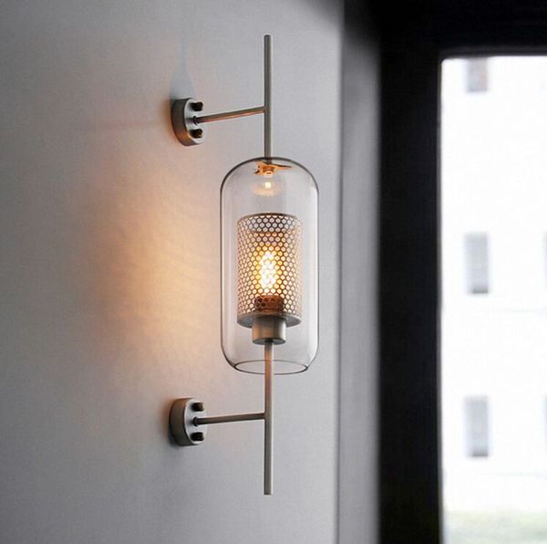Lampade da parete retrò in stile industriale Vintage Creative Concise Glass Light Kitchen Restaurant Loft Led Wall Sconce MYY