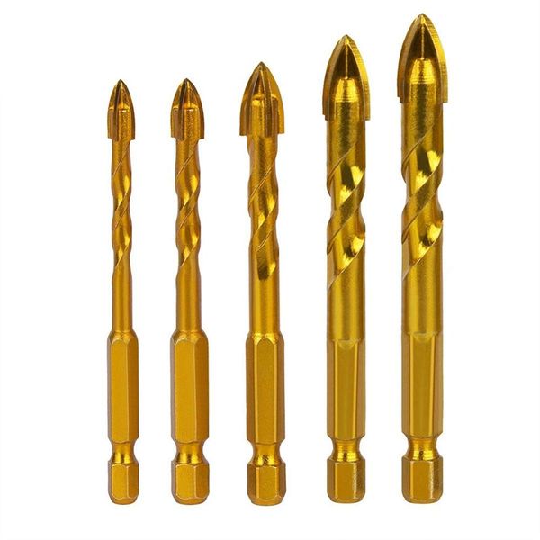 

drill bit set for tile,concrete,brick,glass,plastic and wood,5 pcs(5mm.6mm.8mm.10mm.12mm)tile drill bit tungsten carbide ti