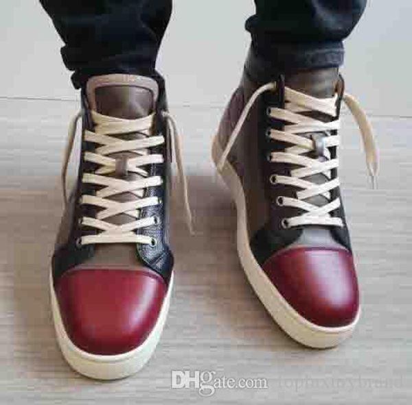 

[С руками мешок] Top подарок на день рождения красной Подошвы Марка Дизайнер Винно-красным из натуральной кожи Красного Bottom Мужчину кроссовок ORLATO МАСТИКИ кроссовки ТРЕНЕРЫ