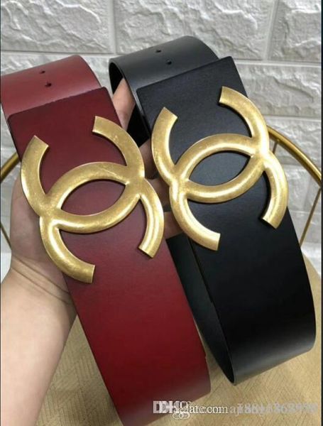 

2019 luxury designer fashion big buckle genuine leather belt brand fashion strap belts for mens womens jeans mans waistband, Black;brown