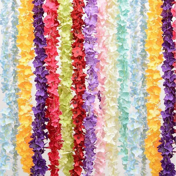 

искусственный цветок лозы глицинии цветок лозы висит цветок ротанга diy ремесло поддельные цветы для домашнего украшения свадьбы 190 см