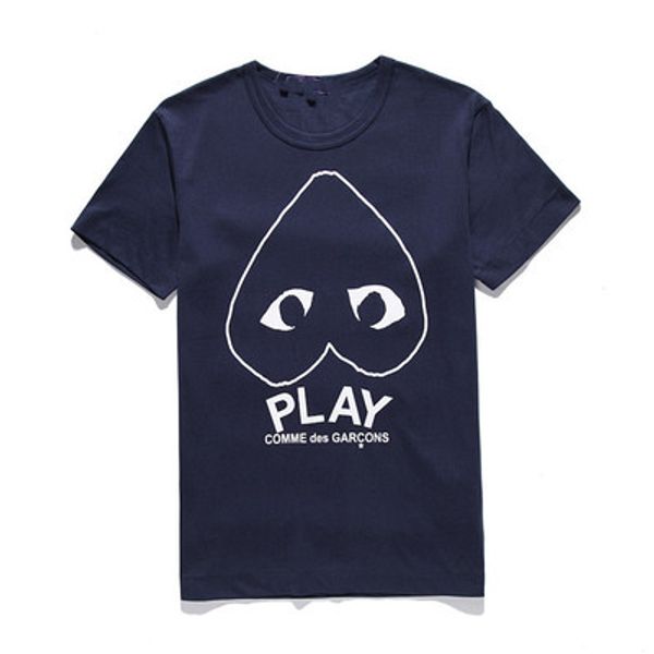 

мода стиль мужчины женщины commes футболка с хлопком с коротким рукавом des off праздник вышивка сердце emoji гарконы белый cdg дешевая одеж, Black;blue