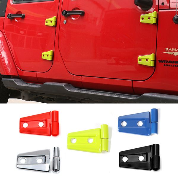 

door hinge decoration cover 2 doors fit for jeep wrangler 2007-2017 new arrival six colors abs