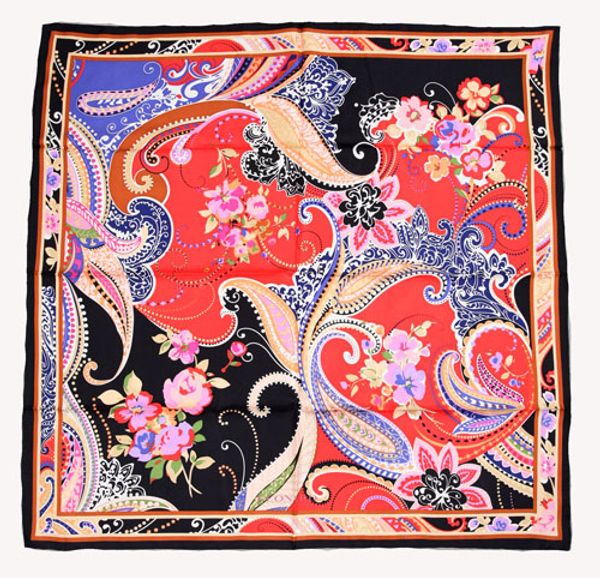 

elegant handmade brand 100%twill silk scarf twic-69575, Blue;gray