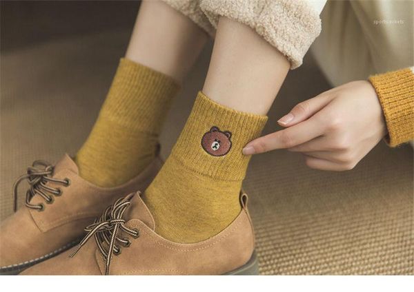 

solid color cartoon printed womens cute comfortable socks ladies casual socks new arrivals womens designer socks, Black;white