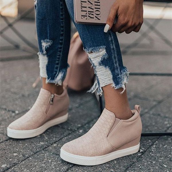 

oeak ladies casual korean slip female shoes femme vulcanized shoes ladies' casual slip on ladies flat shoe 2019, Black