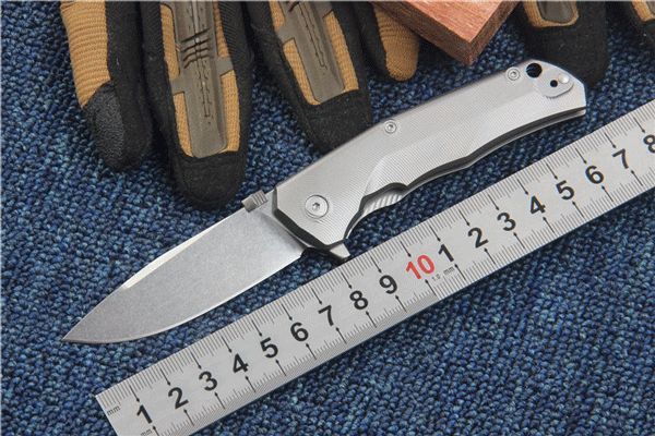 

High End Titanium Alloy Handle Folding Knife M390 Blade Camping Pocket EDC Tools Top Quality Tactical Rescue EDC Utility Xmas Knives P815R