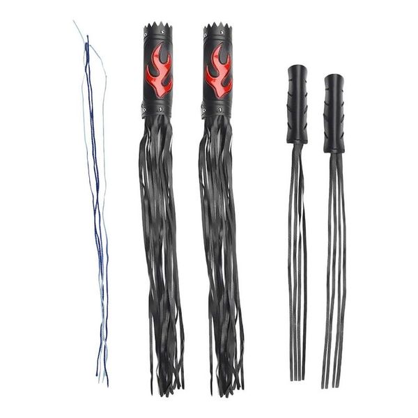 

leather motorcycle brake clutch fringe grip covers sun-proof rain-proof auto refit retro flame handlebar handle spike streamer