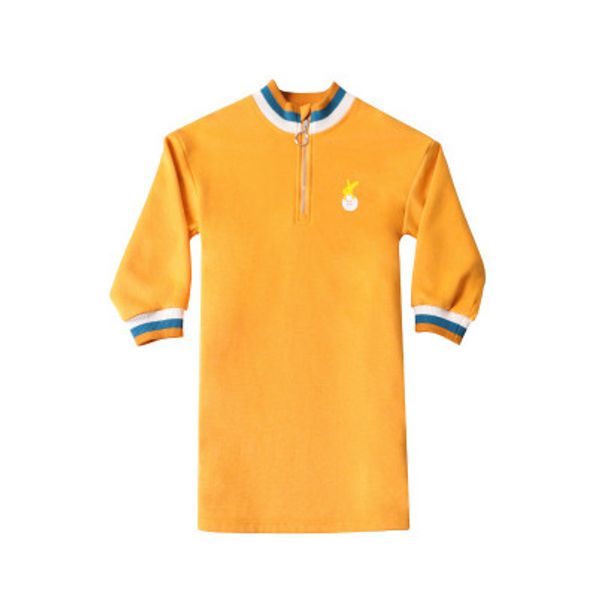 

kids designer dress girl brand long sweater-skirt childrens luxury solid color dresses active casual style new arrival, Red;yellow