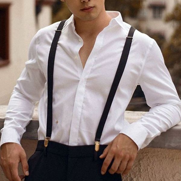 

2ueub straps tight shoulder straps trousers suit suit pants pants leggings and women's british fat men's elastic black elastic ant, Black;white