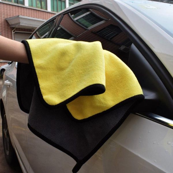 

1pcs easy clean car care polishing wash towel plush microfiber washing dry towel thick plush polyester fiber car cleaning cloth