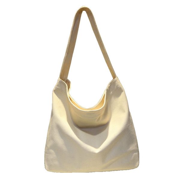 

canvas shoulder bag pure color large capacity travel women shopping bag messenger tote handbag