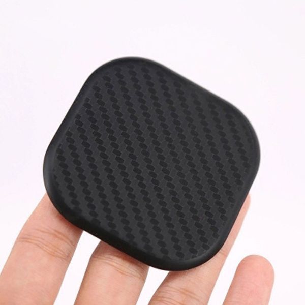 

car auto water cup slot non-slip carbon fiber look mat accessories cup non-slip mat