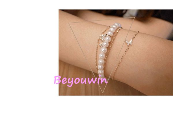 

300pcs/lot fashion beaded pearl bangle, Black