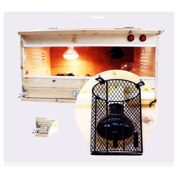 

2pcs pet burn prevention reptile lamp anti scald screen cover mesh lampshade