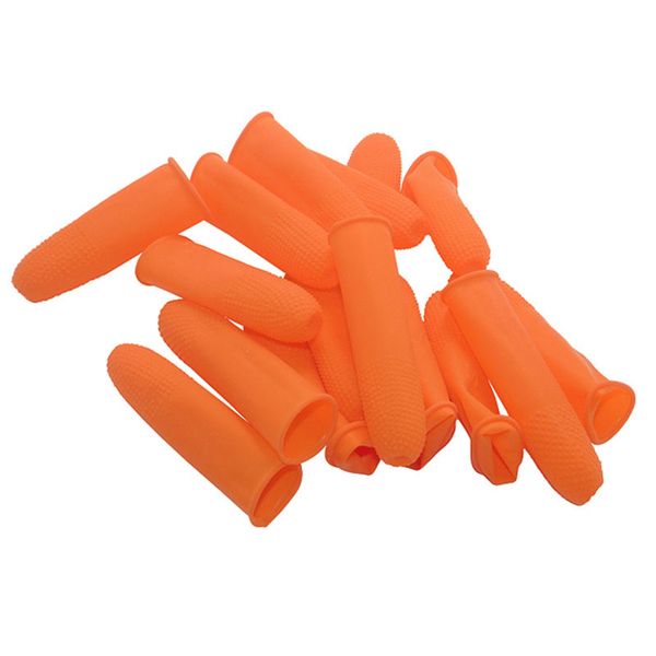 

100pcs disposable latex finger cots anti-static rubber fingertips protective anti-static finger cots practical design disposable makeup bv