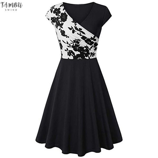 

polyester elegant flared dress woman empire waist dress high waist ladies flared dresses elegant a-line dresses, Black;gray