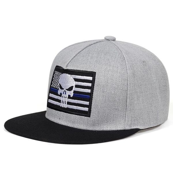 

2019 новой американского флаг вышивки бейсболки мужчины женщина punisher модель snapback шляпа повседневные регулируемые крышки вс hat, White