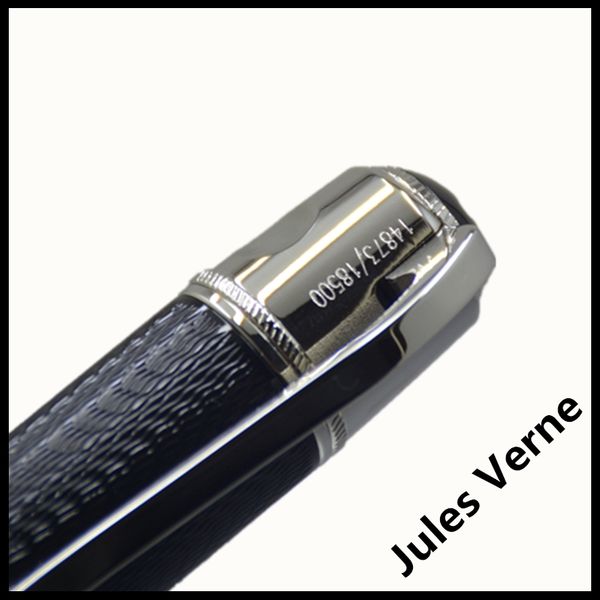 

luxury mb pens great writer jules verne limited edition roller ballpoint pen fountain options pen writing school office supplies 14873/18500, Blue;orange