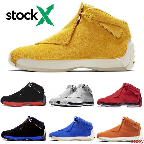 

stock x blue suede 18s basketball shoes defining moments mens toro red black royal 18 xviii cool grey sports trainers chaussures 7-13
