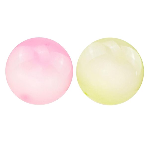 

2x inflatable bubble ball bubble balloon outdoor party yellow + pink s